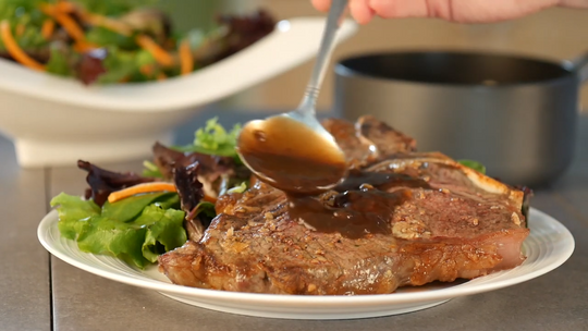 Caesar Porterhouse Steak with Stout Sauce