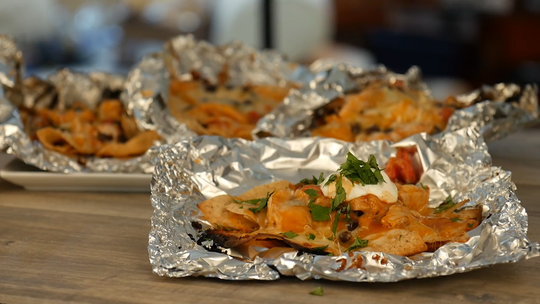Foil Packet Chicken Nachos