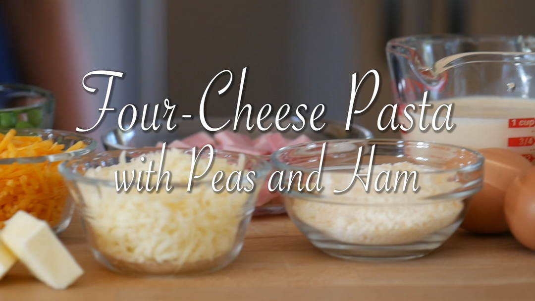 Four-Cheese Pasta with Peas and Ham