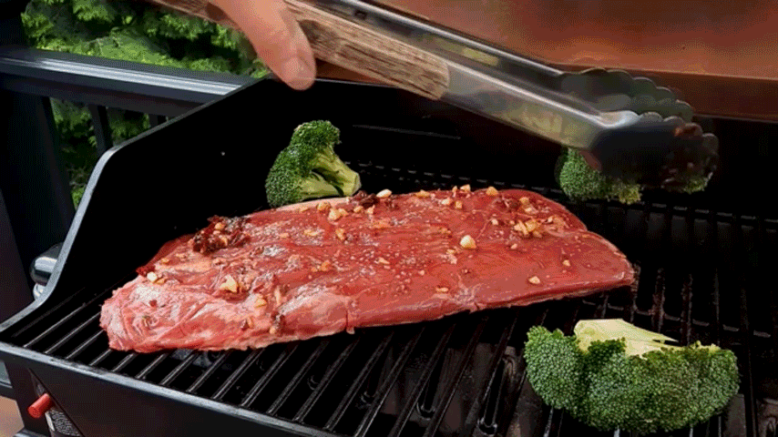 Garlicky Grilled London Broil with Chipotle Chiles