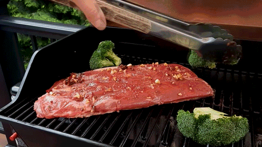 Garlicky Grilled London Broil with Chipotle Chiles