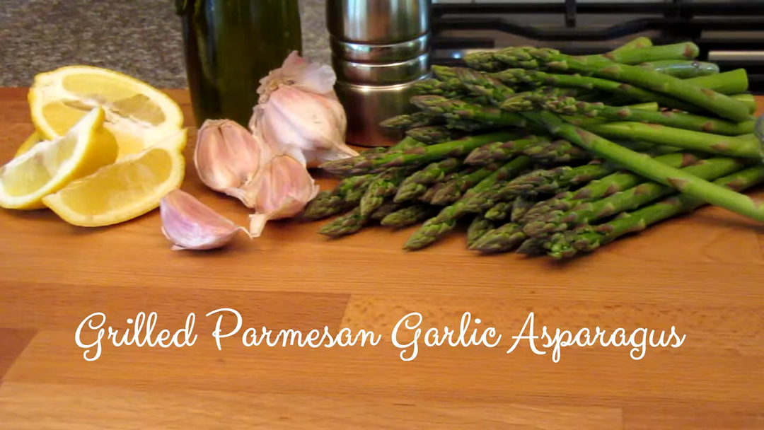 Grilled Asparagus with Parmesan and Garlic