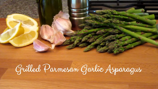 Grilled Asparagus with Parmesan and Garlic