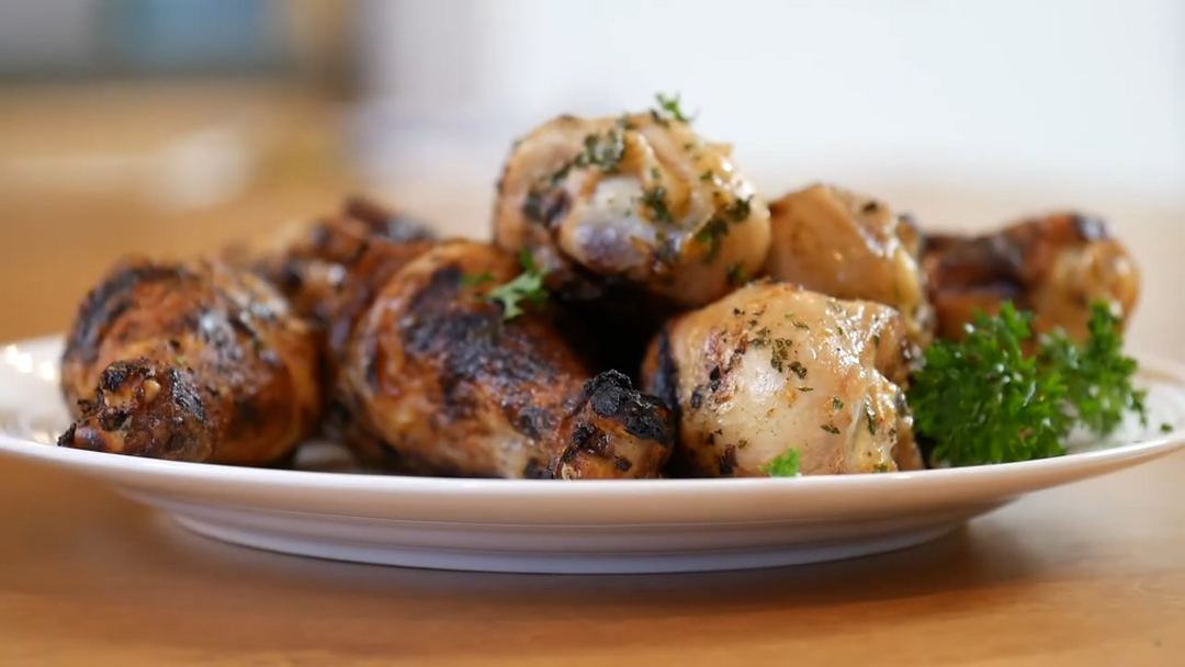Grilled Chicken Drumsticks with Beer