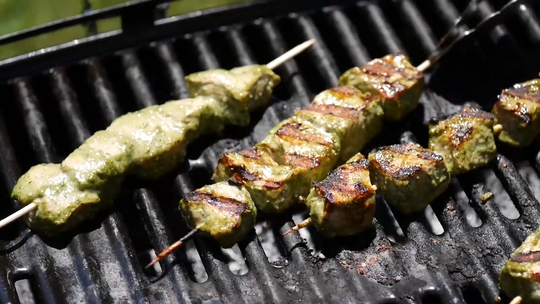 Grilled Jerk Pork Skewers