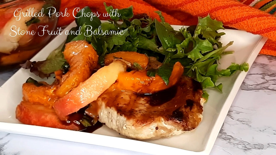Grilled Pork Chops with Stone Fruit