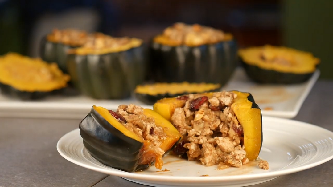 Ground Turkey Stuffed Acorn Squash