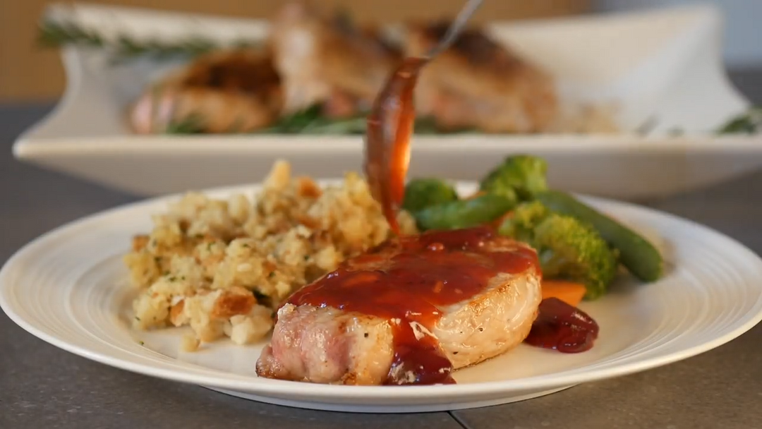 Pork Chops with Cranberry Sauce
