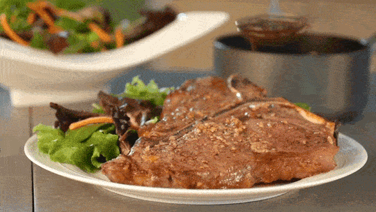 Caesar Porterhouse Steak with Stout Sauce