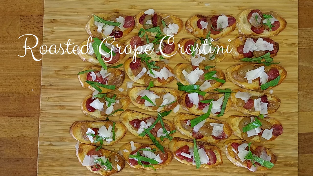 Roasted Grape Crostini