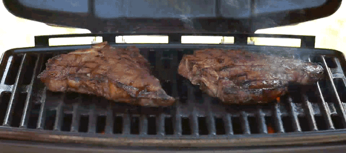 T-Bone Steaks with Herb Butter