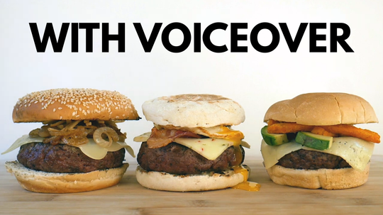 Burger Trio with Voiceover
