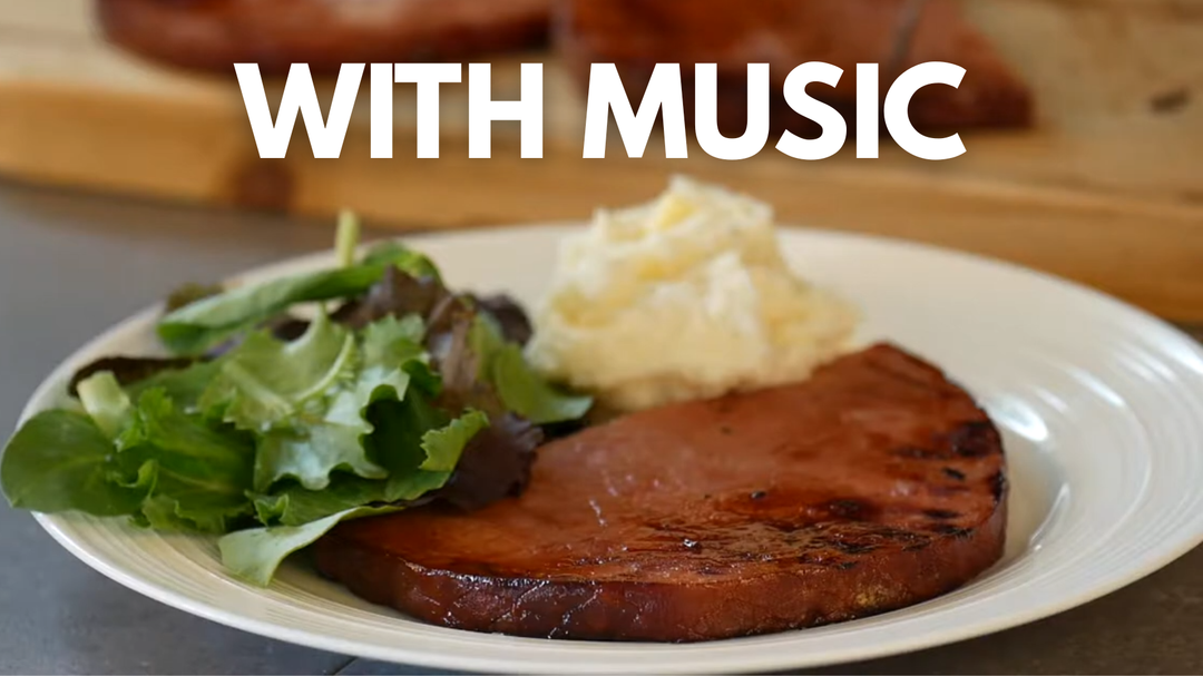 Grilled Honey Bourbon Ham Steaks
