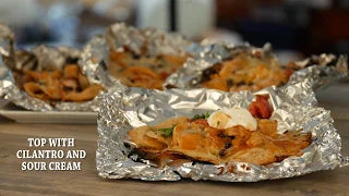 Foil Packet Chicken Nachos