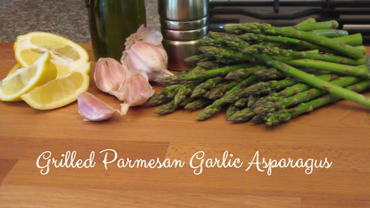 Grilled Asparagus with Parmesan and Garlic
