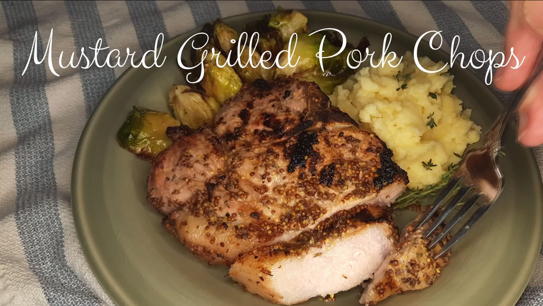 Mustard Grilled Pork Chops