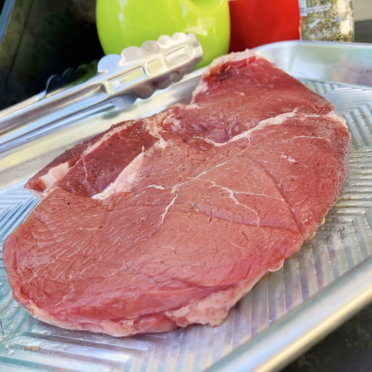Raw Beef Sirloin in Pan 8515